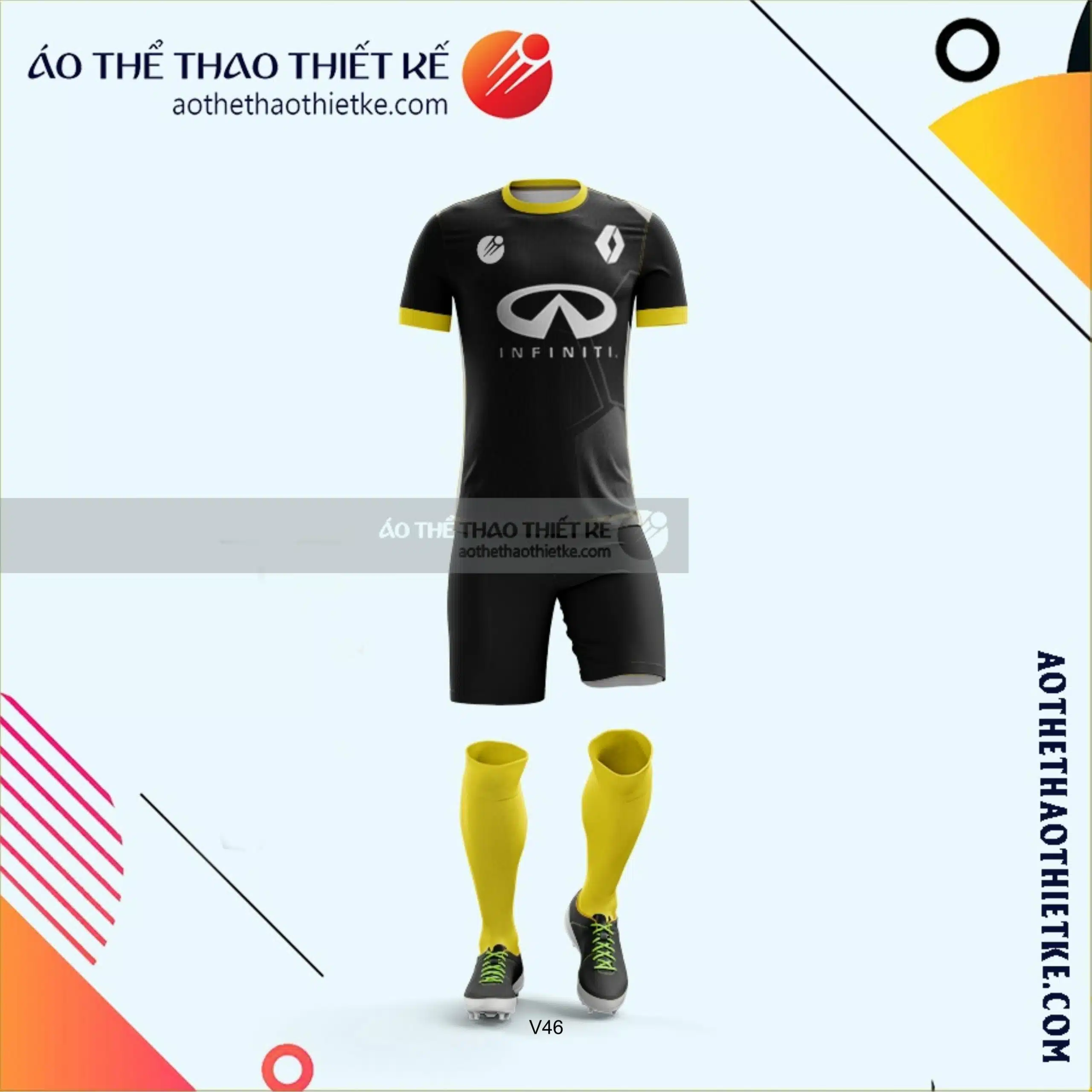 Mẫu áo bóng đá, áo đá banh thiết kế đẹp V46