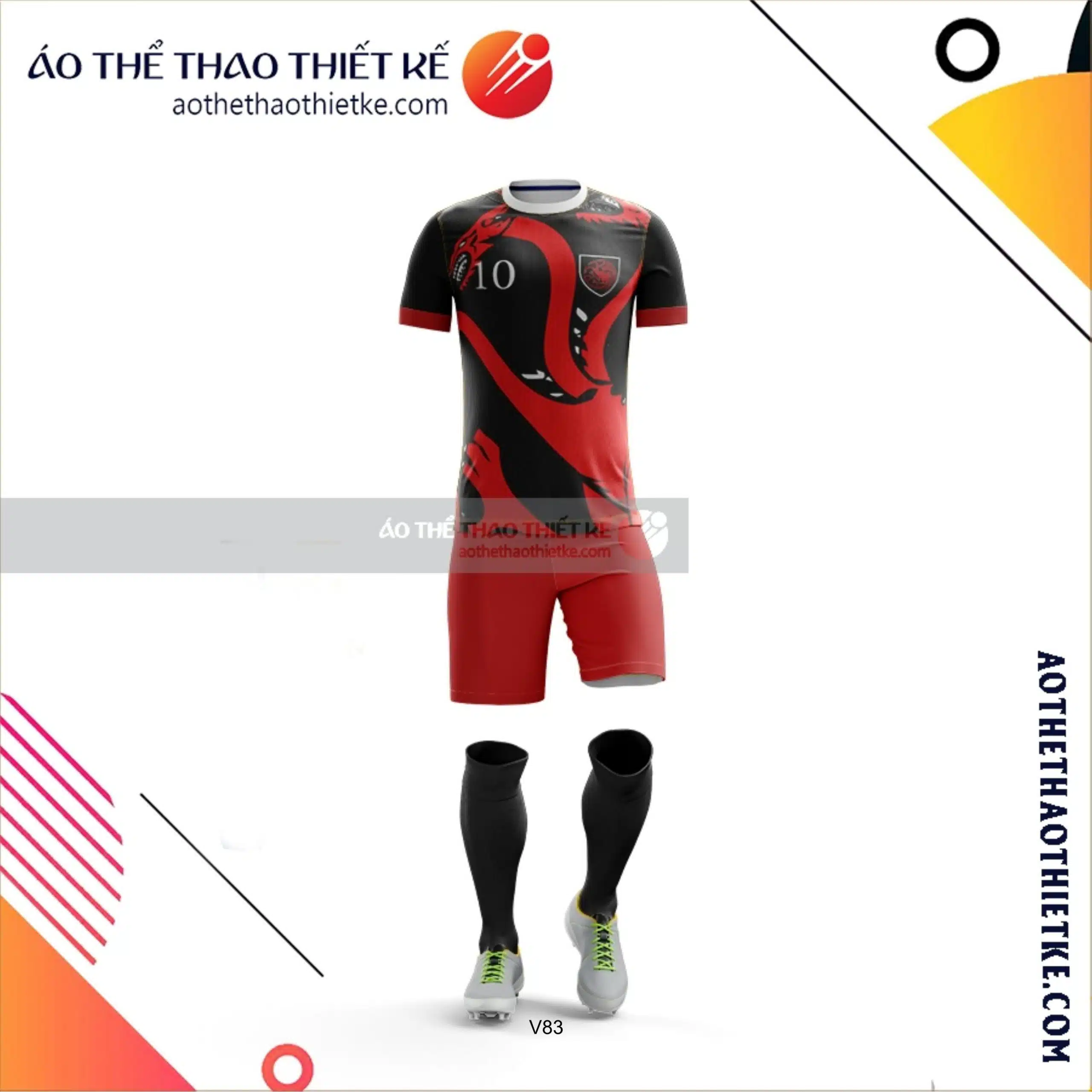 Mẫu áo bóng đá, áo đá banh thiết kế đẹp V83