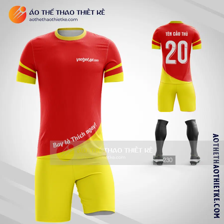 Mẫu áo bóng đá thiết kế Vietjet Air V1323