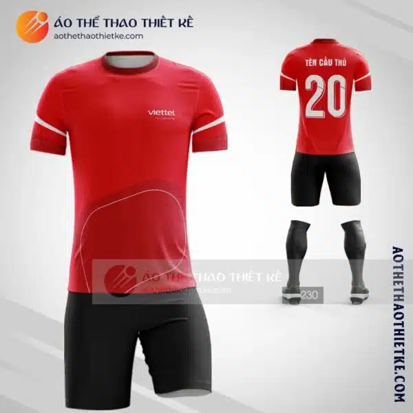 Mẫu áo bóng đá thiết kế Viettel logo thương hiệu mới V1430