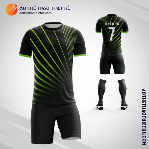 Áo đấu câu lạc bộ bóng đá tự thiết kế xanh đen V1860