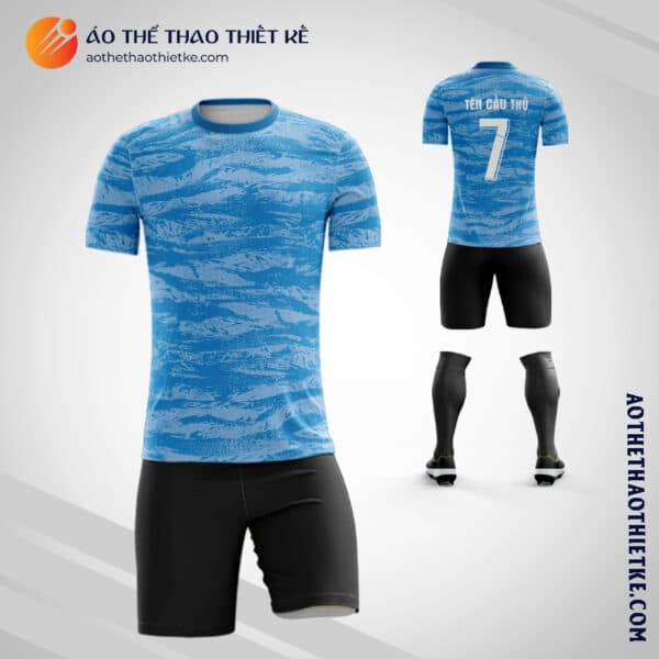 Áo đấu câu lạc bộ tự thiết kế màu xanh biển V1863