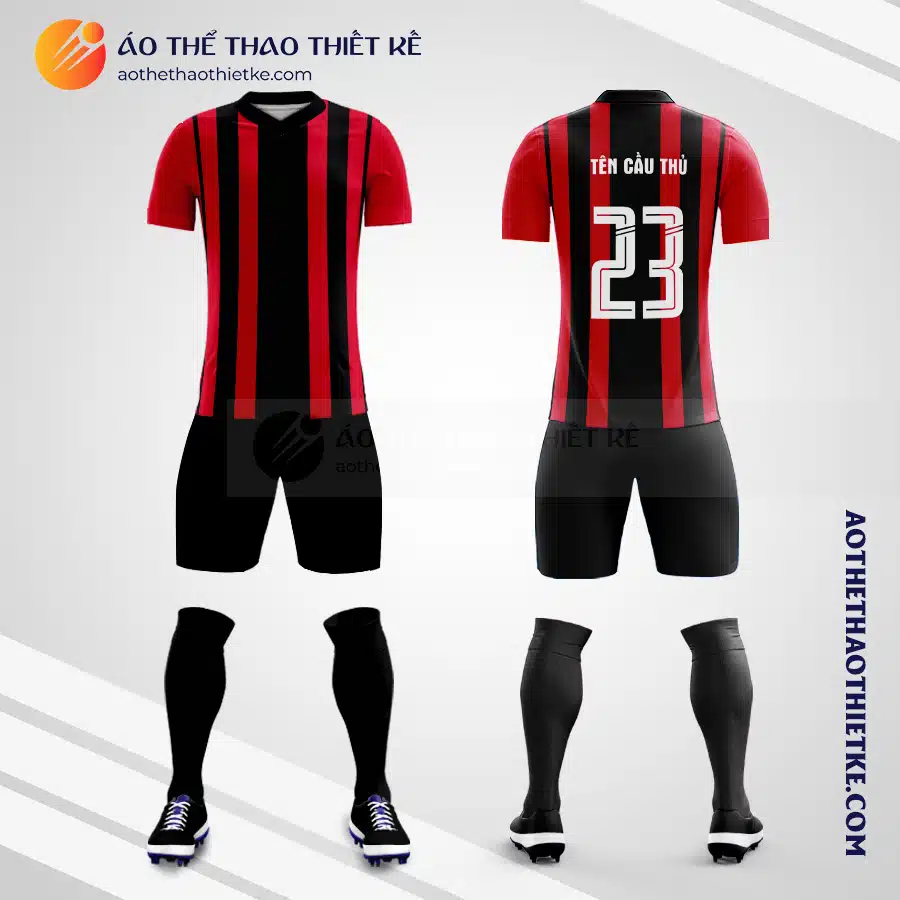Mẫu Áo đấu câu lạc bộ bóng đá Ac Milan 20212022 thiết kế V1606