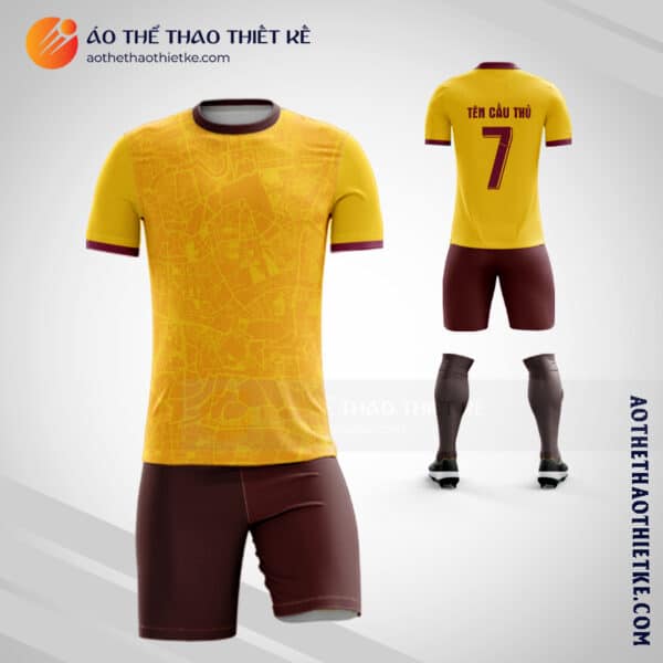 Mẫu áo câu lạc bộ bóng đá ROMA 2017 2018 thiết kế V1779