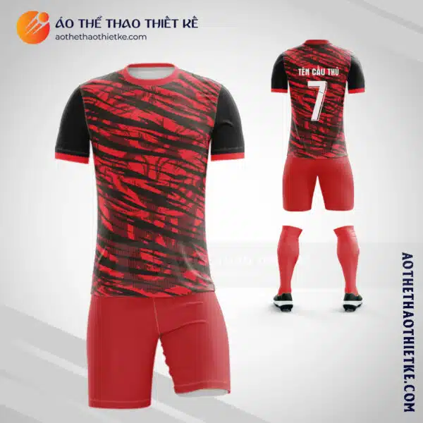 Mẫu áo câu lạc bộ bóng đá tự thiết kế Tigre màu đỏ V1764