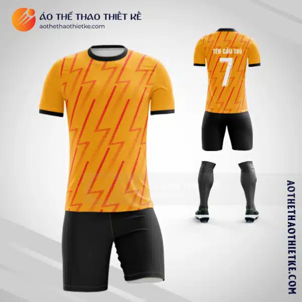 Mẫu áo câu lạc bộ bóng đá tự thiết kế màu vàng V1775