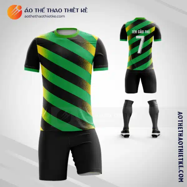 Mẫu áo câu lạc bộ bóng đá tự thiết kế màu xanh đen V1766