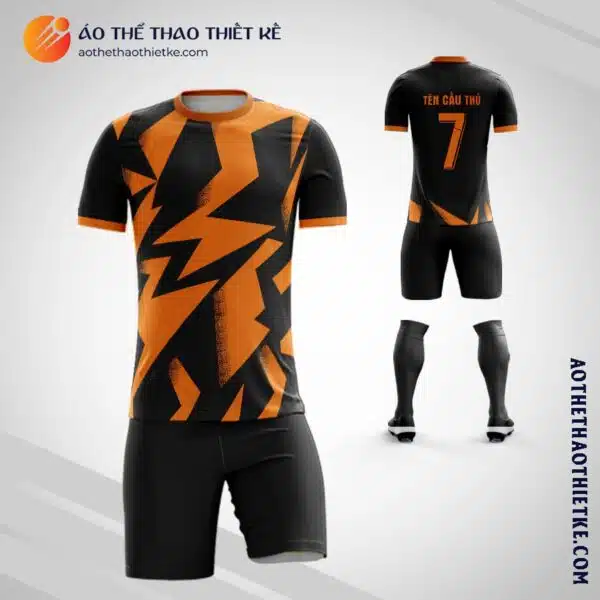 Mẫu áo đá banh Câu lạc bộ bóng đá màu cam tự thiết kế đẹp V2026