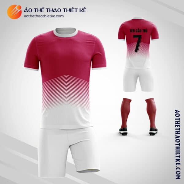 Mẫu áo đá banh câu lạc bộ bóng đá màu hồng tự thiết kế đẹp V1967