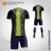 Mẫu áo đá banh câu lạc bộ bóng đá tự thiết kế đẹp màu xanh lá cây và tím than V1965