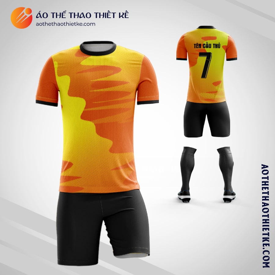Mẫu bóng đá tự thiết kế màu da cam mới nhất V1922