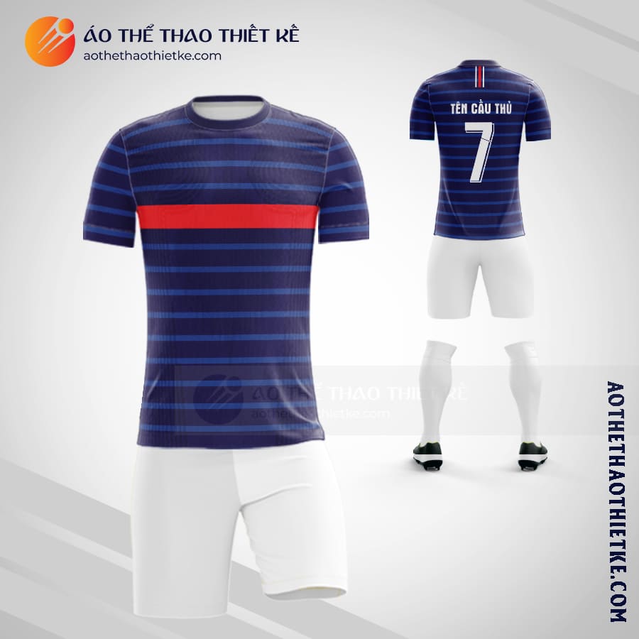 Mẫu quần áo đội tuyển bóng đá Pháp mùa giải 2020 2021 tư thiết kế V1731