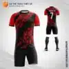 Mẫu Áo đấu áo câu lạc bộ tự thiết kế màu đỏ và đen V2081