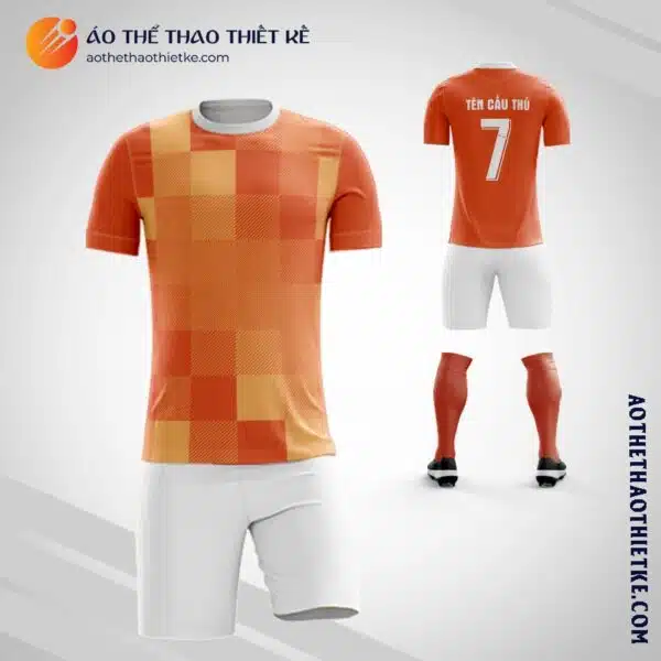 Mẫu Áo đấu câu lạc bộ màu da cam tự thiết kế V2100