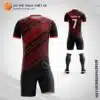 Mẫu áo đá bóng Câu lạc bộ màu đỏ đen thiết kế V2119