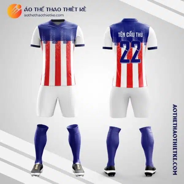 Mẫu áo đá bóng Đội tuyển Bóng đá Quốc gia Costa Rica 2021 2022 tự thiết kế V2169