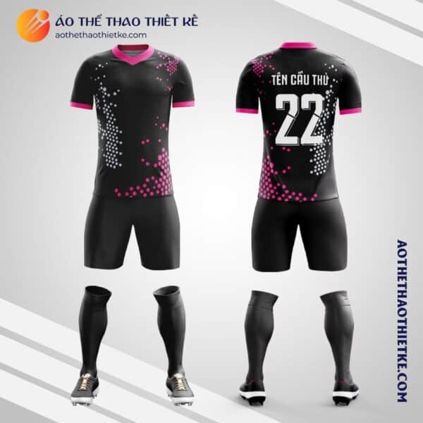 Mẫu áo bóng đá Câu lạc bộ bóng đá màu hồng trắng tự thiết kế V2217