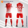 Mẫu áo bóng đá Sân bóng Đại học giao thông vận tải màu đỏ tự thiết kế V2697