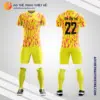 Mẫu áo bóng đá Sân bóng Đoan Môn màu vàng hồng tự thiết kế V2681