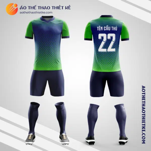 Mẫu áo bóng đá Sân bóng Đông Đô 2 màu xanh lá tự thiết kế V2702