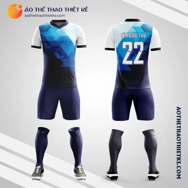 Mẫu áo bóng đá Sân bóng Học viện kỹ thuật quân sự màu tím than tự thiết kế V2698