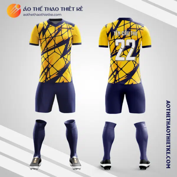 Mẫu áo bóng đá Sân bóng nhà văn hóa Thanh Xuân màu vàng tự thiết kế V2672