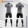 Mẫu áo bóng đá tháng 3 màu đen trắng đẹp tự thiết kế V2659