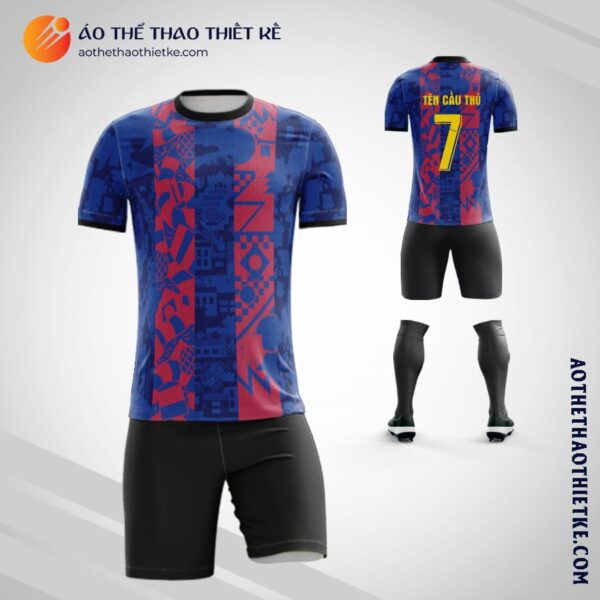 Mẫu áo đá banh câu lạc bộ Barcelona FC 2021 2022 Third tự thiết kê V2191