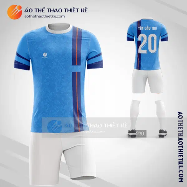 Mẫu in áo bóng đá thiết kế màu xanh dương mới nhất V2297