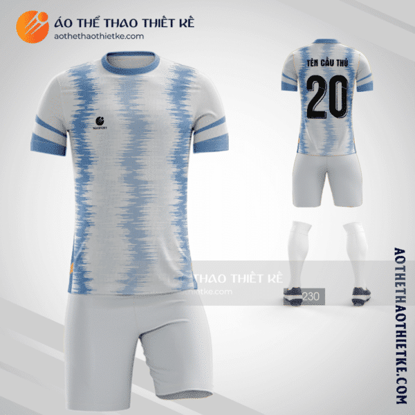 Mẫu in đồ bóng đá thiết kế màu trắng mới nhất 2023 V2298
