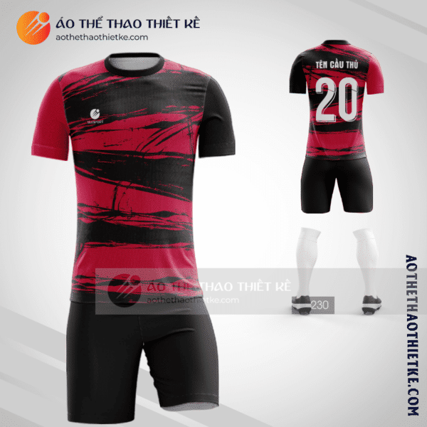 Mẫu in quần áo bóng đá thiết kế màu đỏ mới nhất V2291
