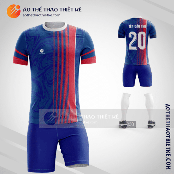 Mẫu in quần áo bóng đá thiết kế xanh tím thanh mới nhất V2300