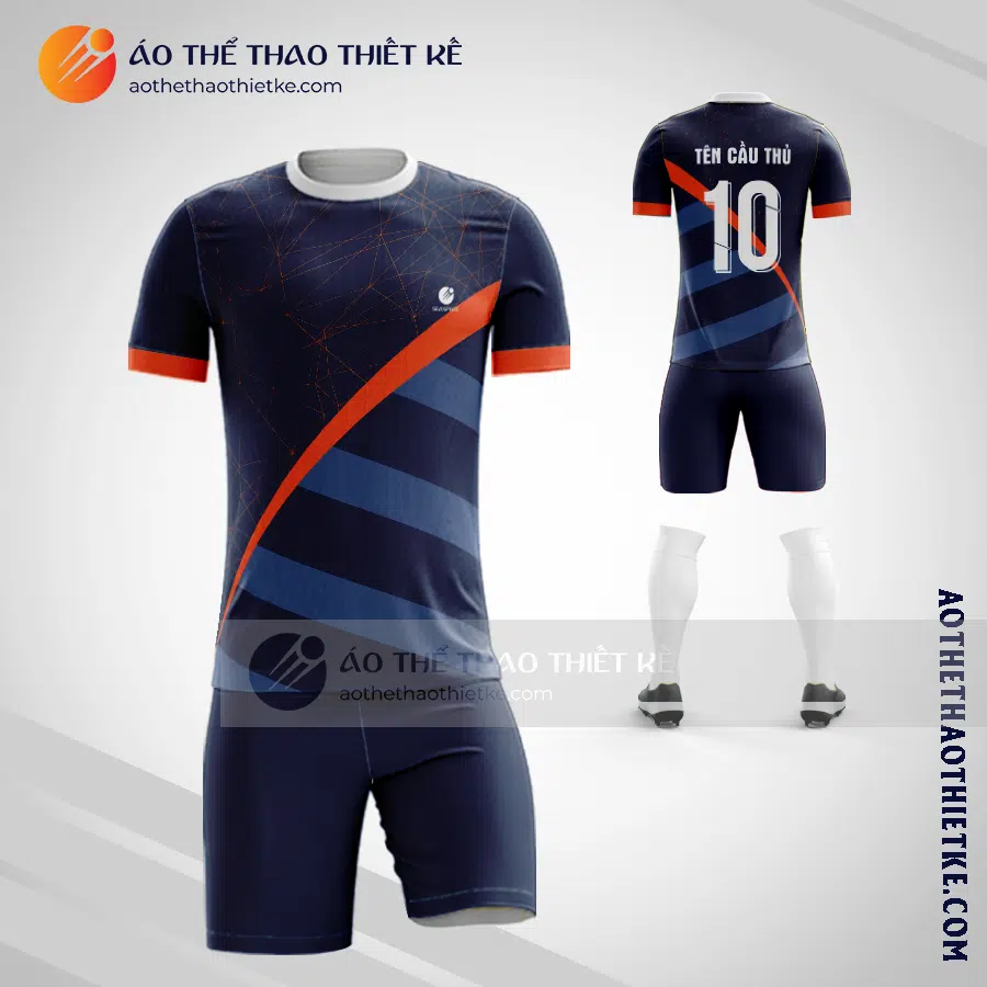 Mẫu may quần áo đá banh Huyện Xuân Trường màu cam mua nhiều nhất V2623