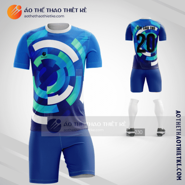 Mẫu quần áo bóng đá Thị xã Bến Cát màu xanh đẹp nhất V2459