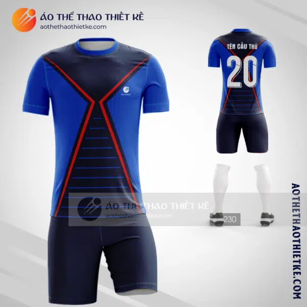 Mẫu quần áo đá bóng Huyện Nghi Lộc màu xanh độc nhất V2580