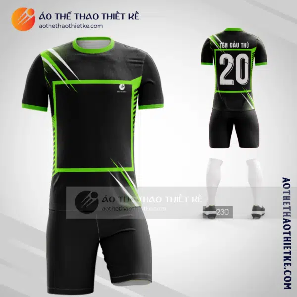 Mẫu thiết kế quần áo bóng đá Huyện Bắc Hà màu xanh lá rẻ nhất V2627