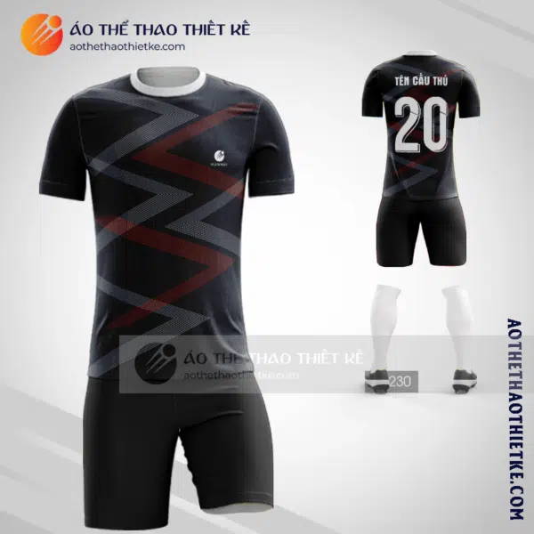Mẫu thiết kế quần áo bóng đá Huyện Quỳ Châu màu đen rẻ nhất V2567
