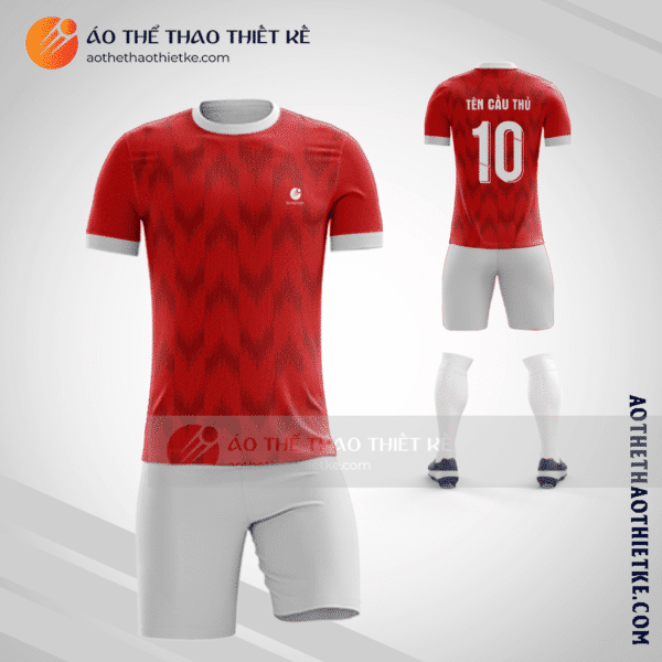 Mẫu thiết kế quần áo đá bóng Thị xã Bỉm Sơn màu đỏ lấy ngay V2538