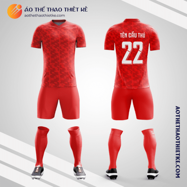 Mẫu áo bóng đá Câu lạc bộ bóng đá São Paulo 2021 2022 Pre Match màu đỏ tự thiết kế V2804