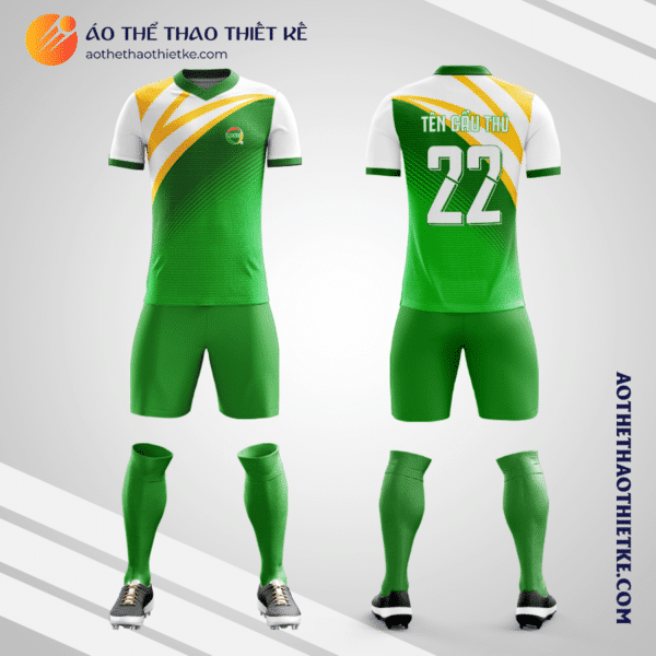 Mẫu áo bóng đá Công ty LILAMA 69-3 DSE màu xanh lá tự thiết kế V2790