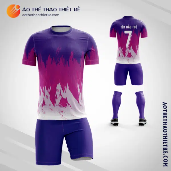 Mẫu áo bóng đá Sân Bóng Đá Số 3 KCN Tân Tạo quận Bình Tân màu tím hồng tự thiết kế V2800