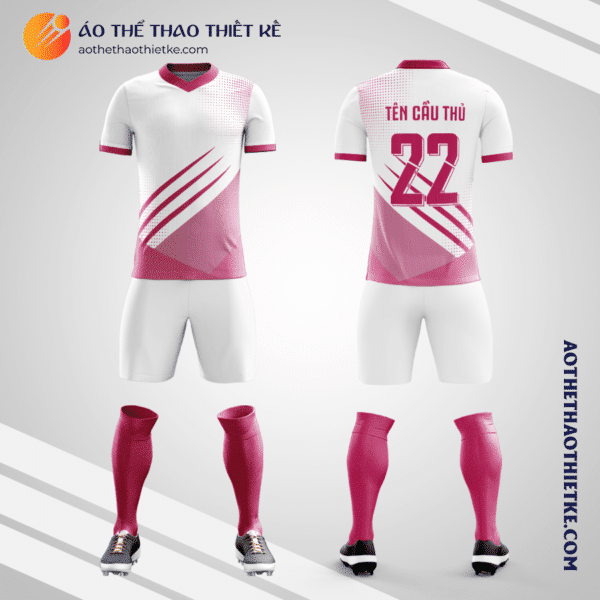 Mẫu áo bóng đá Sân Bóng Lê Thành quận Bình Tân màu hồng tự thiết kế V2805