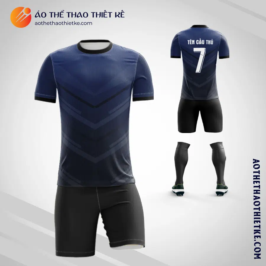 Mẫu áo bóng đá Sân bóng THÉP MIỀN NAM CẢNG SÀI GÒN quận 7 màu xanh tím than tự thiết kế V2777