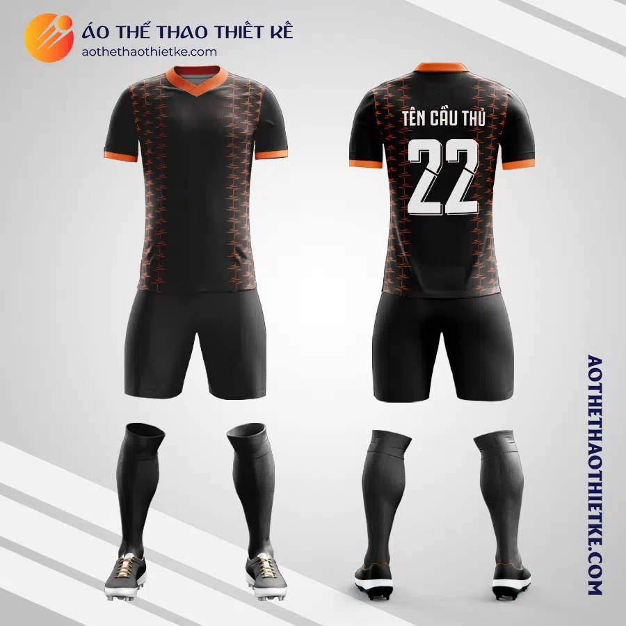 Mẫu áo bóng đá Sân bóng Thái Nơ Trang Long quận Bình Thạnh màu cam tự thiết kế V2845