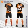 Mẫu áo bóng đá Sân bóng Tiến Phát quận 9 màu đen cam tự thiết kế V2792