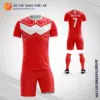 Mẫu áo bóng đá Sân bóng đá cỏ nhân tạo trường cao đẳng GTVT Đường Nguyễn Ảnh Thủ quận 12 màu đỏ tự thiết kế V2767