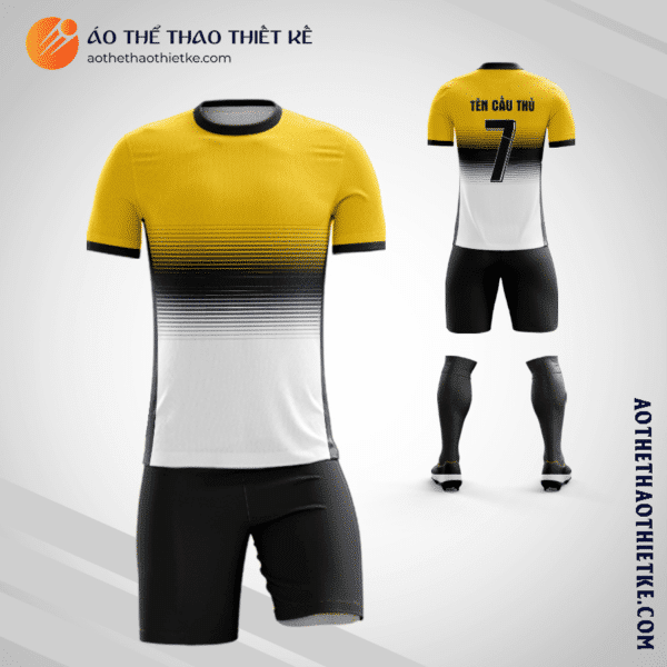 Mẫu áo bóng đá Sân cỏ nhân tạo Thùy Linh quận 12 màu vàng tự thiết kế V2768