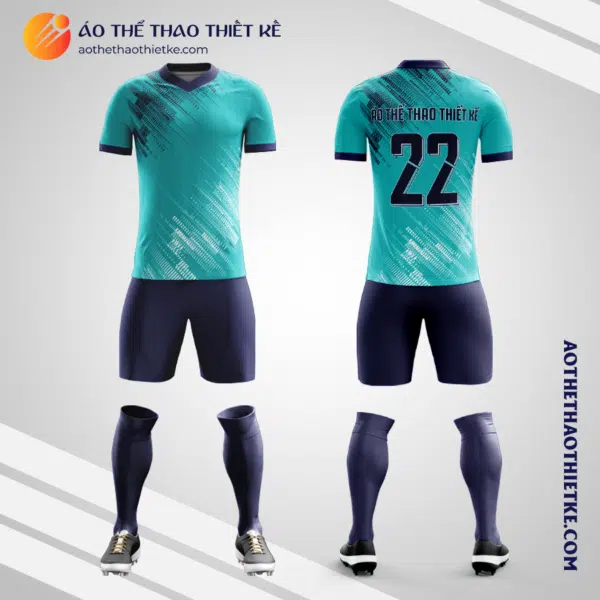 Mẫu áo đá banh Sân bóng PHÚ THỌ quận 11 màu xanh tự thiết kế V2758