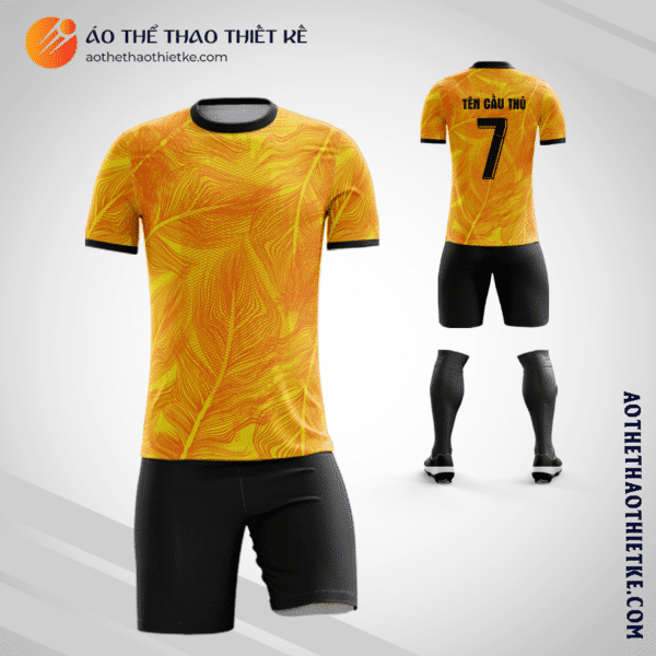 Mẫu quần áo bóng đá Câu lạc bộ bóng đá Paris Saint Germain màu vàng 2021 2022 tự thiết kế V2835