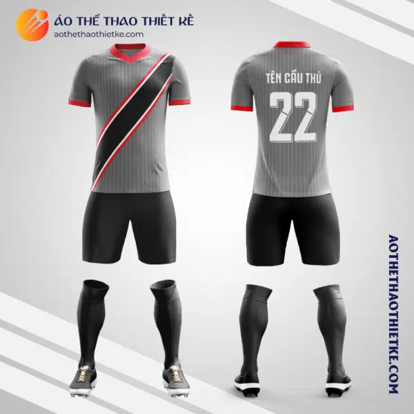 Mẫu áo bóng đá Câu lạc bộ Atlético River Plate màu xám tự thiết kế V2898